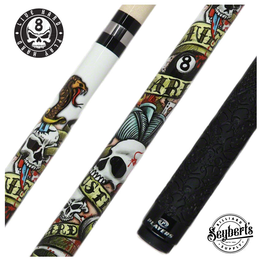 Players Live Hard Play Hard Pool Cue - Seybert's Billiards Supply