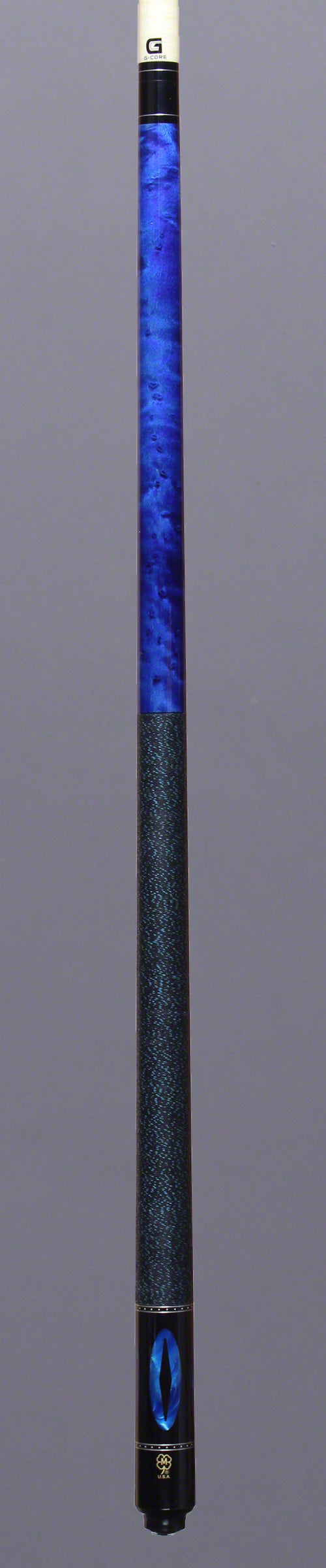 McDermott G Series Pacific Blue Stained Maple with Blue Pearl Inlays Pool Cue - G211