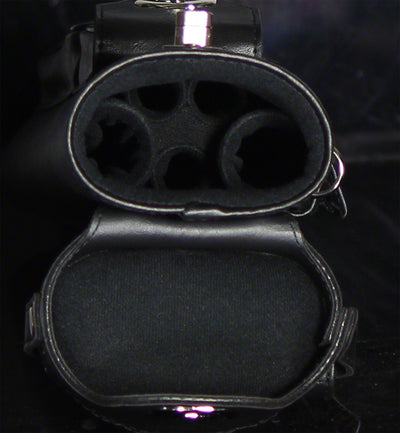 Instroke 2X3 Black/Burgundy Leather Geo Case