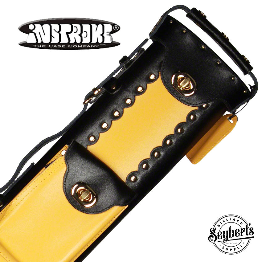 Instroke Case - Black/Yellow Leather Geo Cases - Seybert's