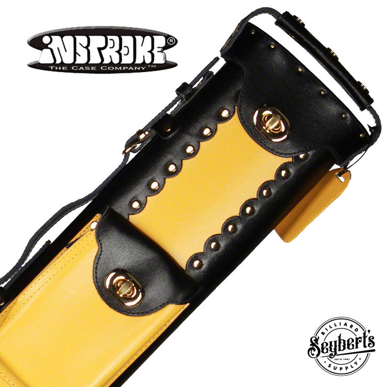 Instroke 3X7 Black/Yellow Leather Geo Case