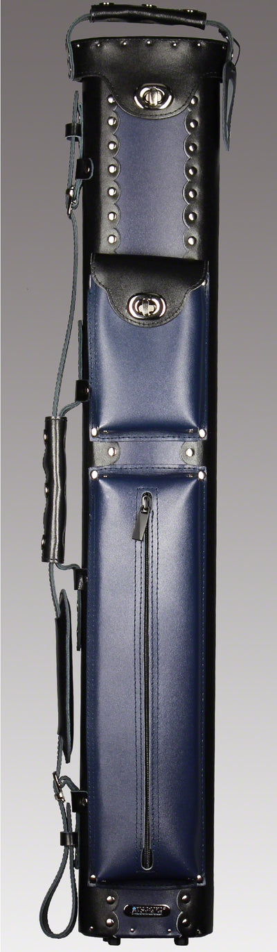 Instroke 3X5 Black/Blue Leather Geo Case