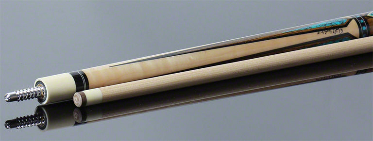 Jacoby HB7 Curly Maple Turquoise Point Cue