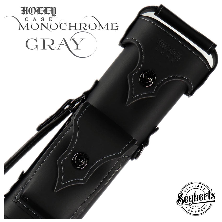 ビリヤード Billiards Cue Case / classic world map Holly Monochrome Stitched Grey Pool Cue Case - HSMGY - Seybert's