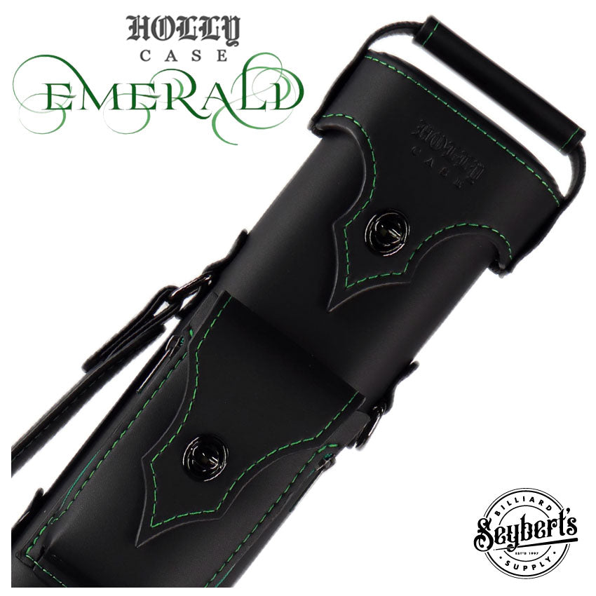 Holly Spectrum Stitched Emerald Pool Cue Case - HSG - Seybert's