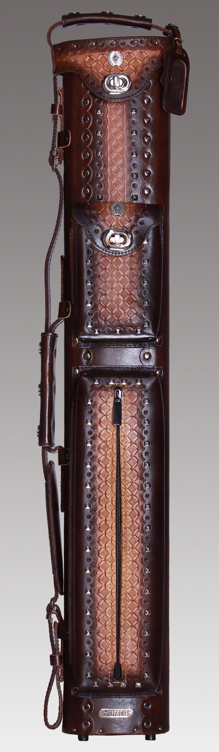 Instroke Cue Cases | Instroke Leather Southwest Case | Brown 3X7