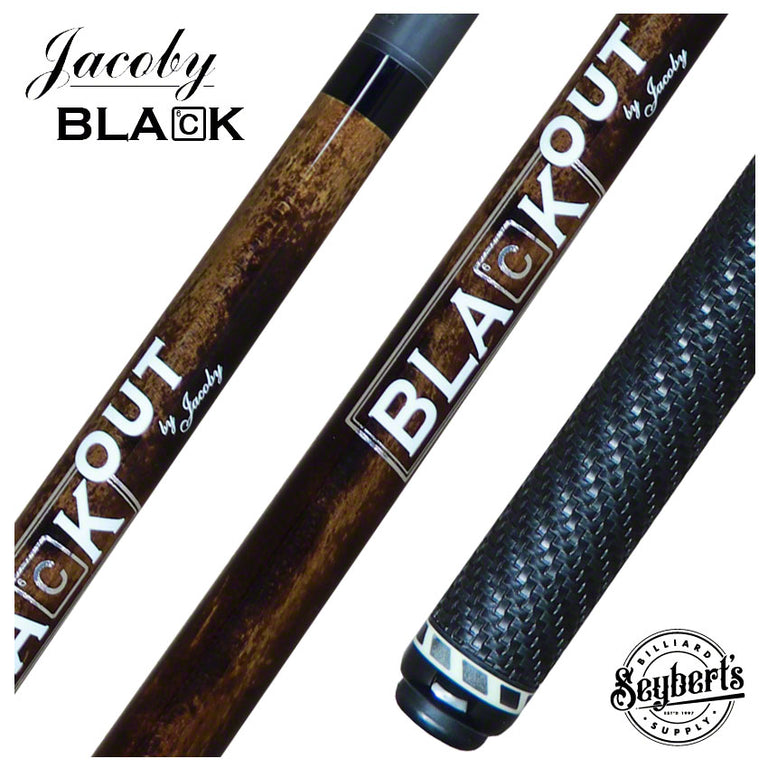 Jacoby Black Out Carbon Fiber Brown Break Jump Cue with Wrap