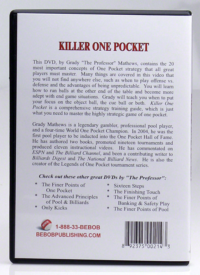 Grady Mathews Killer One Pocket DVD
