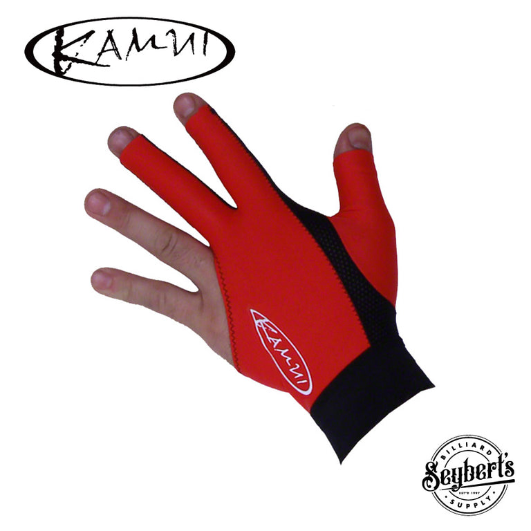 Kamui Red Pool Billiard Glove - Left Hand