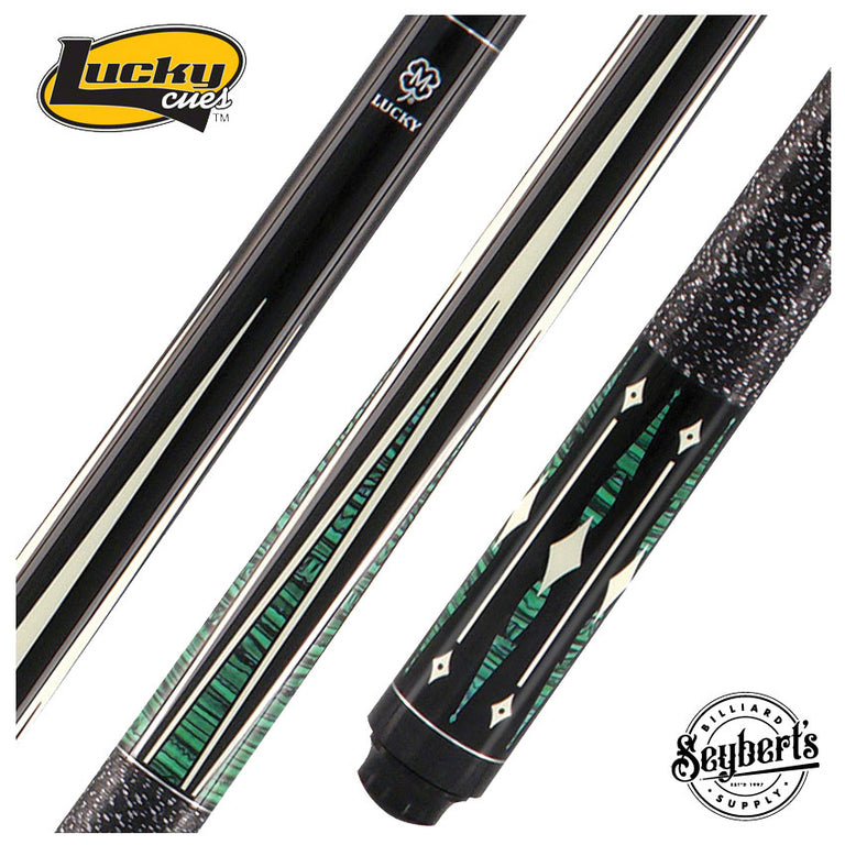 Lucky L28  Black and Green Cue