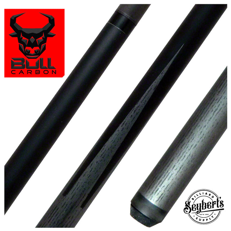 Bull Carbon LD6 Black and Grey Sneaky Pete Pool Cue with Bull Carbon Shaft