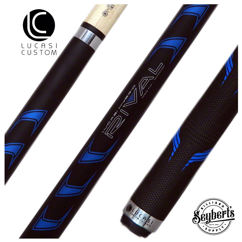 Lucasi Rival Black/Metallic Blue Pool Cue| Lucasi Hybrid Pool Cues