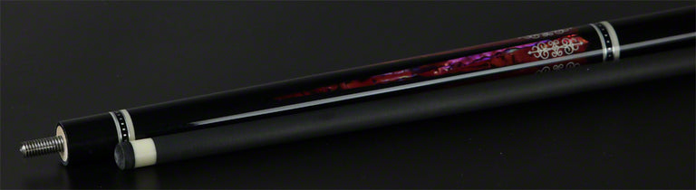 Meucci 21st Century  Cue - Black - Pink Pearl - Black Wrap - Carbon Shaft