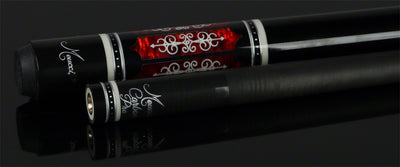 Meucci 21st Century Cue - Black - Red Pearl - Black Wrap - Carbon Shaft