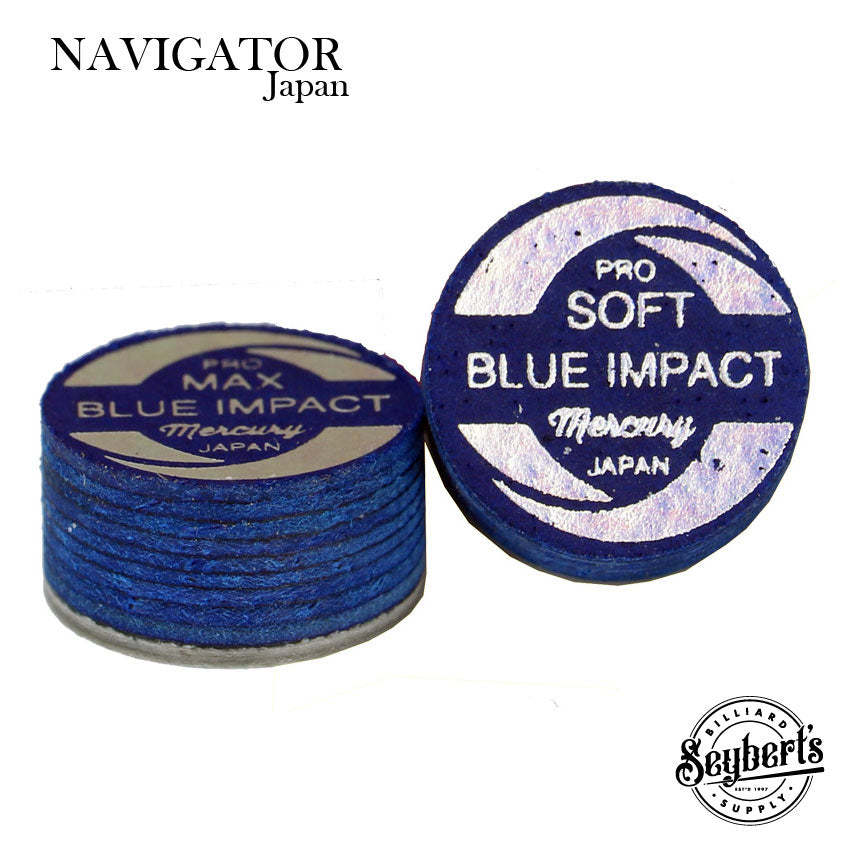 Navigator Blue Impact Pool Cue Tip - Seybert's Billiards Supply