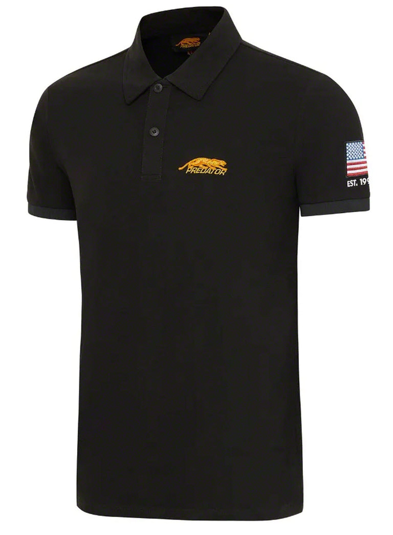 Predator Black W/ Yellow Cat Polo