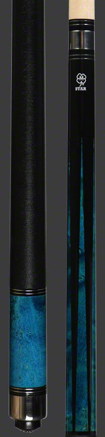 Star S74 Star Black and Blue 6 Point Cue