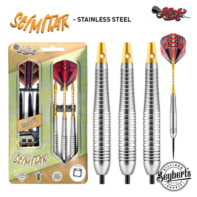 Scimitar Steel Tip Dart Set - Stainless Steel Barrels