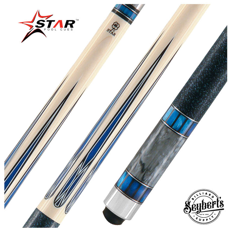 Star SP3 Star Cue Blue and Grey Pearl