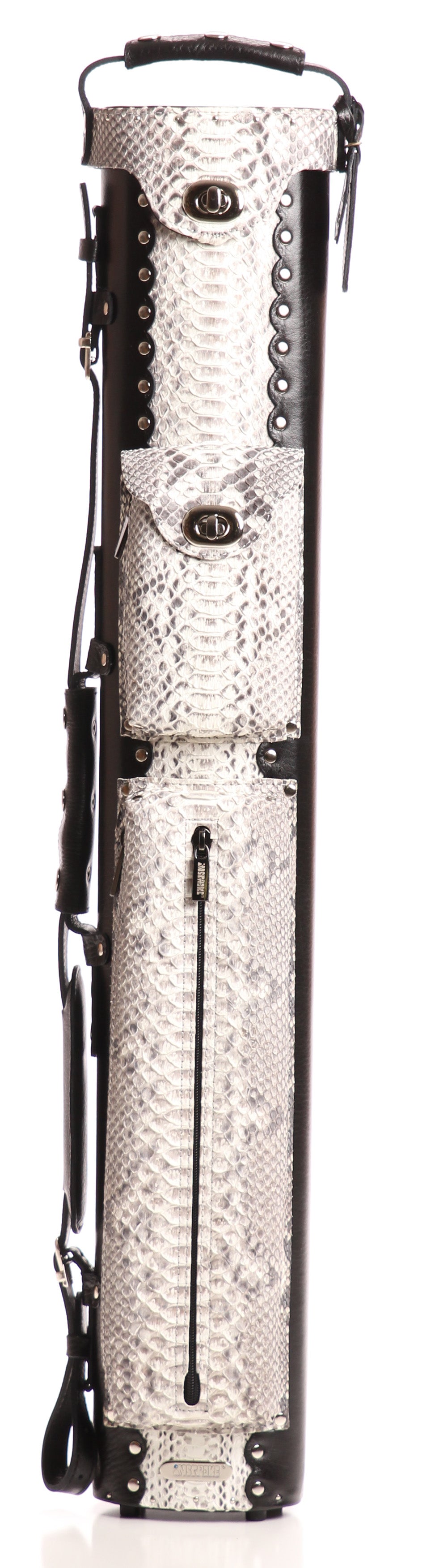 本革 蛇革 送料無料Instroke Cue Caseビリヤード キューケース Instroke Saddle Cases | Instroke Black Saddle Leather Cases 2x4