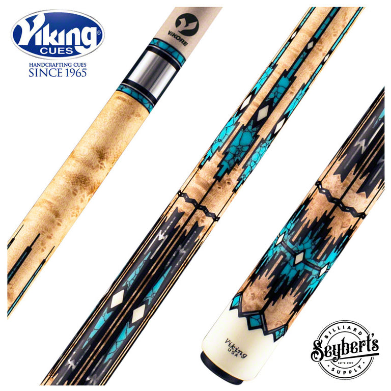 Viking Two-Feather White Wolf Pool Cue