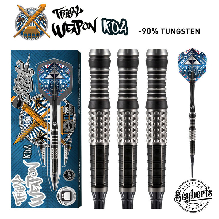 Tribal Weapon Koa Series Soft Tip Dart Set - 90% Tungsten 20gm