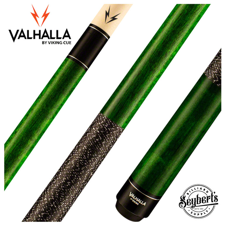 Valhalla Series VA115 Green Pool Cue with Linen Wrap