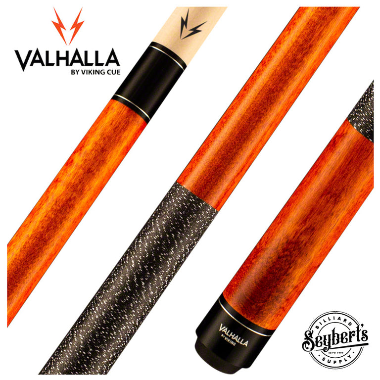 Valhalla Series VA119 Orange Pool Cue with Linen Wrap