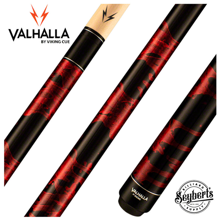 Valhalla Series VA212 Red Marble Paint Pool Cue