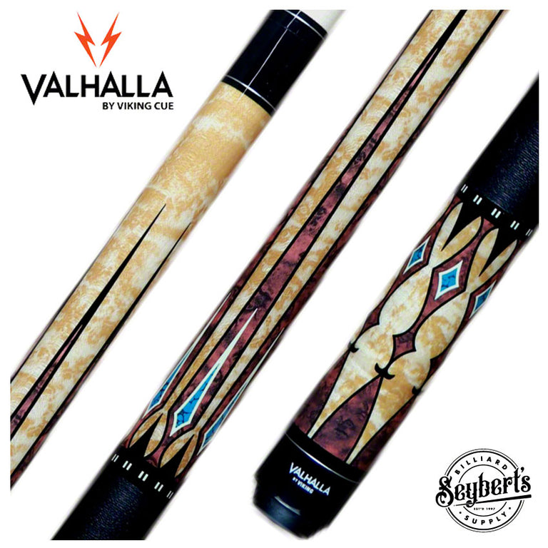 Valhalla Series VA502 Turquoise/Birdseye 6 Point Pool Cue