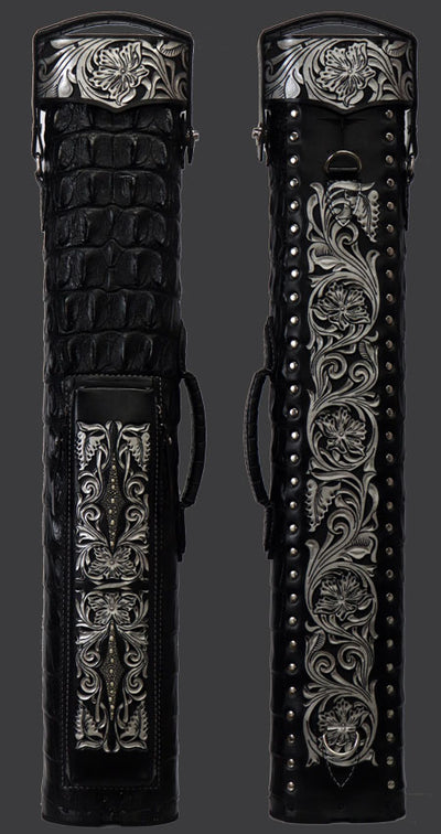 Volturi 4x8 Black Hornback Croc Custom Cue Case