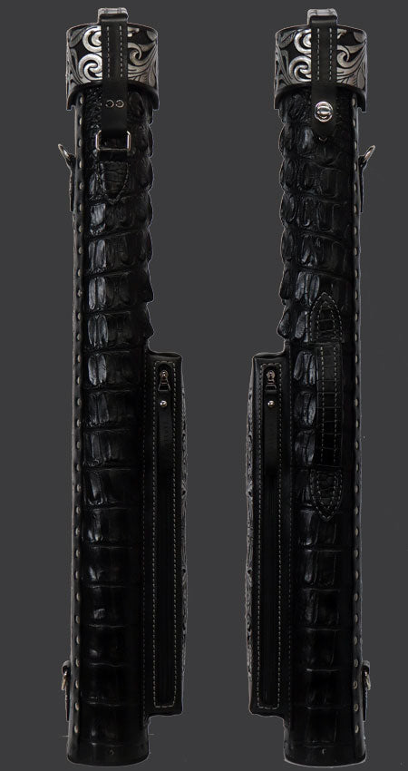 Volturi 4x8 Black Hornback Croc Custom Cue Case