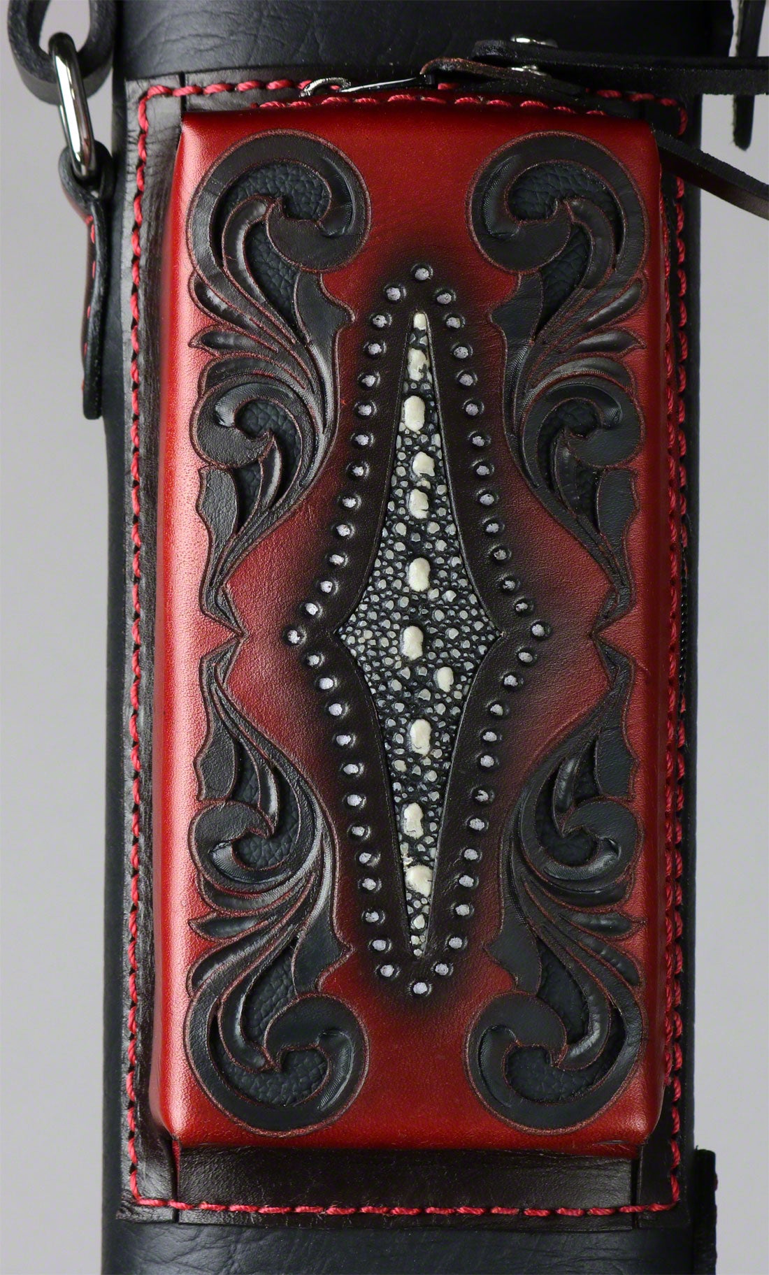 Volturi Custom Venice Black/Red 2x4 Hard Pool Cue Case