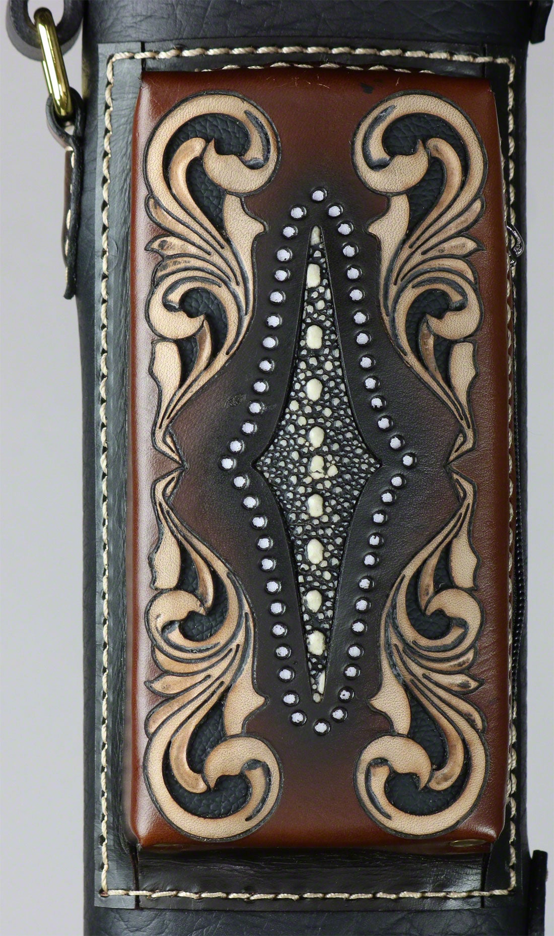 Volturi Custom Venice Black/Tan 3x6 Hard Pool Cue Case