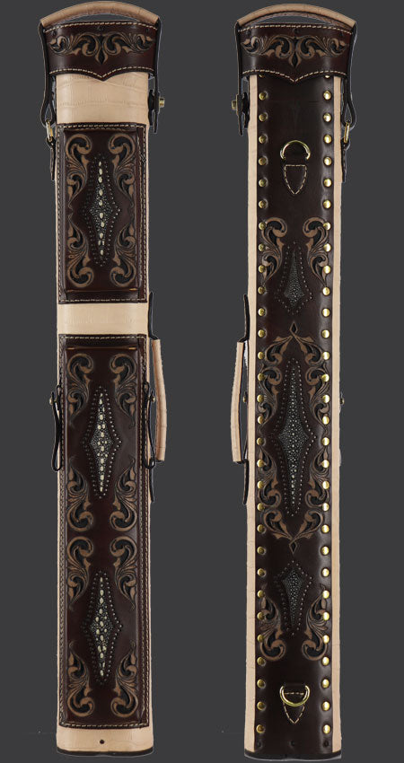 Volturi Custom Venice Natural/Brown 2x4 Hard Pool Cue Case